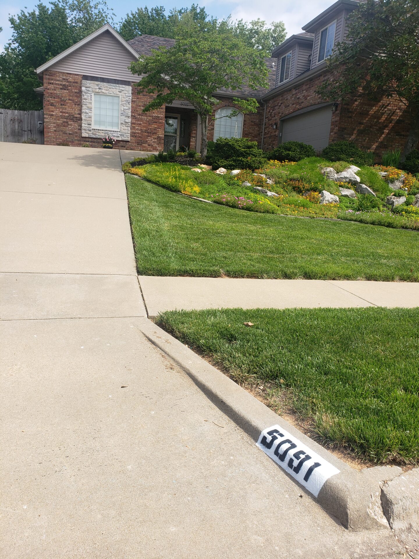 Curb Numbers Painted Driveway Best Painters Remodeling Springfield
